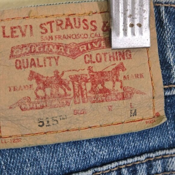 Levi's 515 Nouveau Bootcut Stretch Jeans 90s Vintage Size 34x29 - Picture 4 of 5